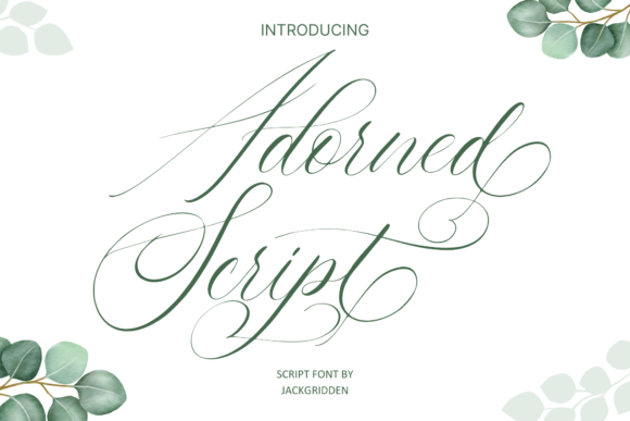 Adorned Script: A Premium Font for Elegance and Branding