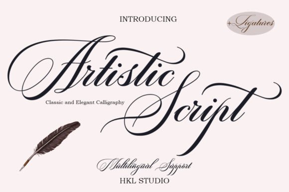 Artistic Script: A Timeless Calligraphy Font for Creative Designers