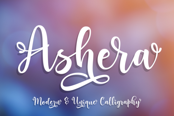 Ashera: A Romantic Script Font for Creative Handmade Projects