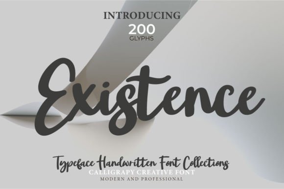 Existence: A Bold Script Font for Creative Crafters and Designers
