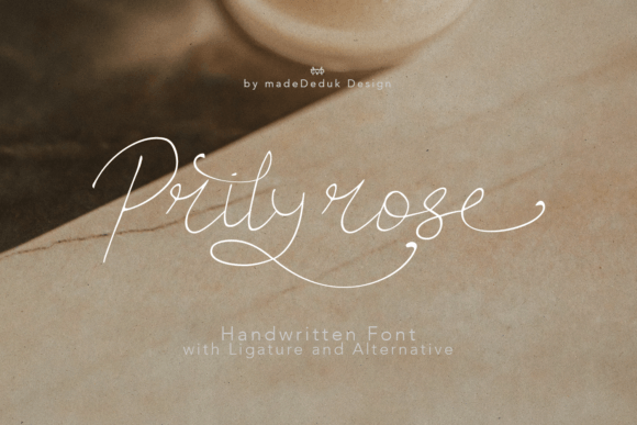Prilyrose Script: A Timeless Handwritten Font for Crafters and Designers