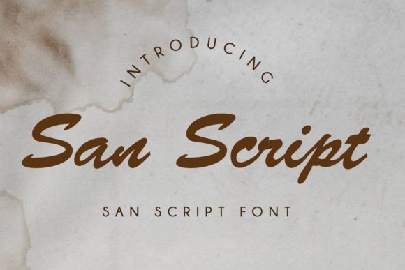 San Script: A Unique Script Handwritten Font for Creative Projects