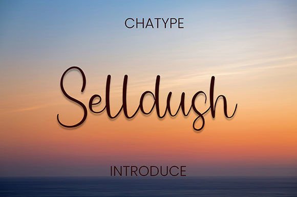 Selldush: A Script Handwritten Font for Creative Product Design
