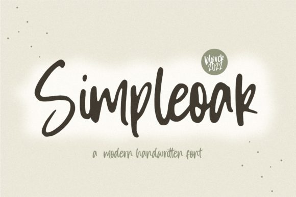 Simpleoak: A Script Handwritten Font for Campaign Creativity