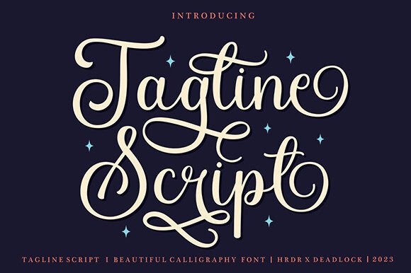 Tagline Script: A Romantic Font for Elegant Web Design
